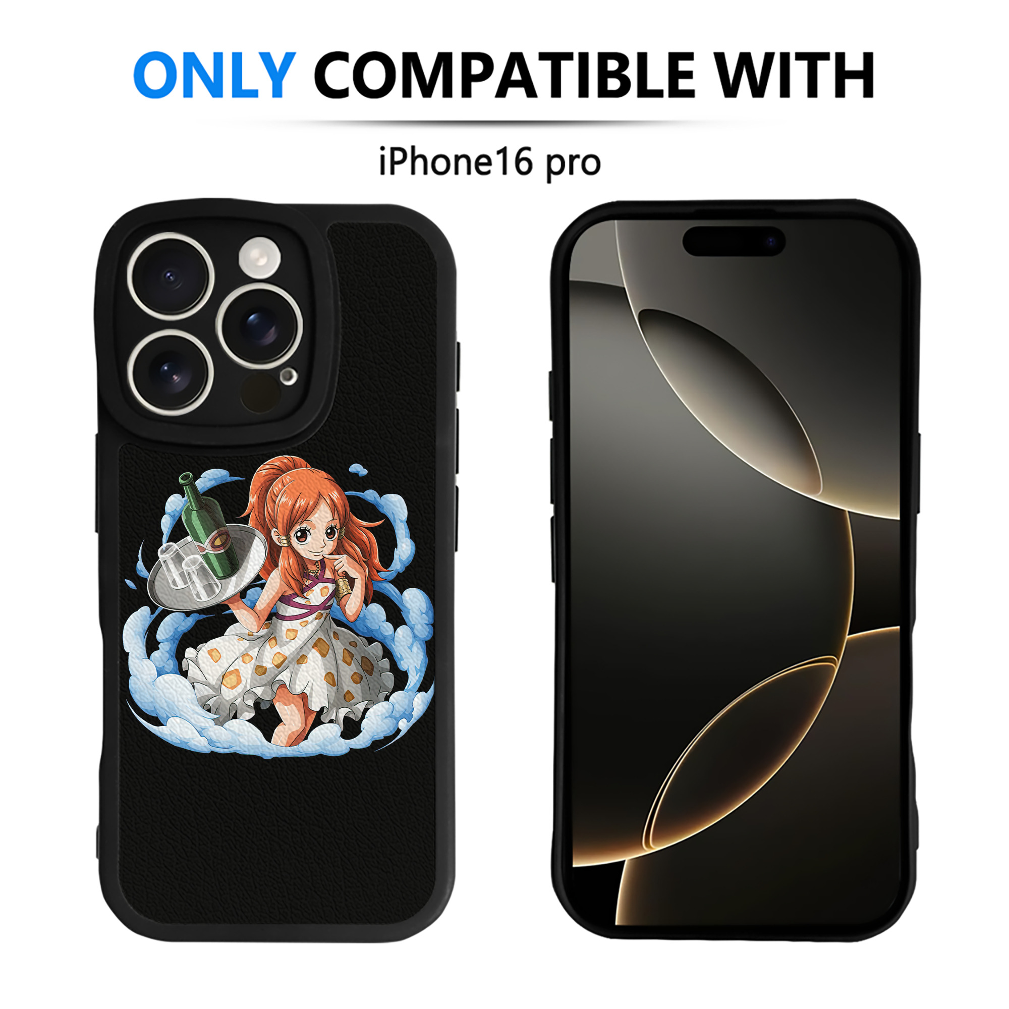 （画像用） ワンピース ナミ ONE PIECE Nami 【iPhone 16シリーズ対応】シリコンスマホケース（レザー調） 材質：シリコン